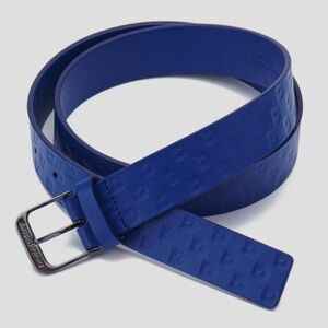 Devon Halsey Womens Royal Blue Leather Golf Belt Small embossed logo Limited Ed